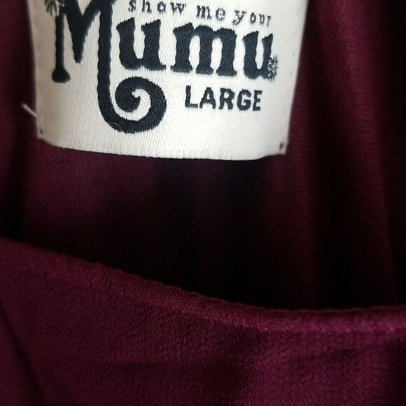 NWT Show Me Your Mumu Ruffle Maxi Dress in Merlot - Picture 4 of 7